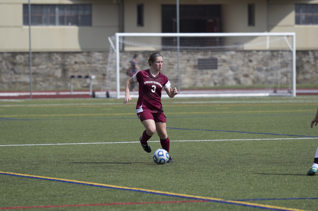 Katherine Zavez '17 has helped anchor the defense that has been the backbone of Swarthmore's team.